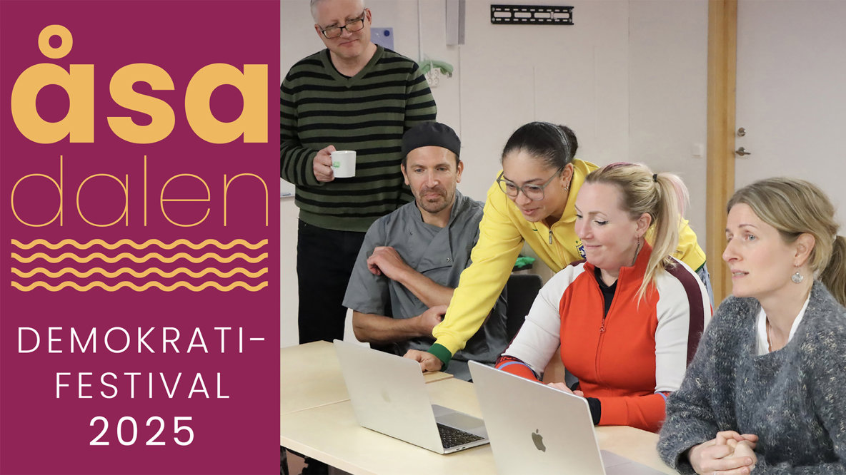 Några av skolans personal och kursdeltagare i arbete med programplaneringen.